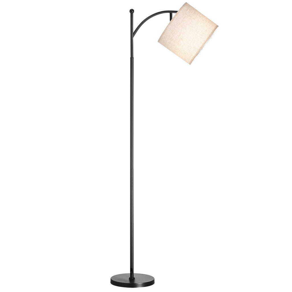 Modern Arc Floor Lamp with Adjustable Shade & Remote Control – Dimmable LED Standing Lamp for Living Room, Bedroom, or Office
