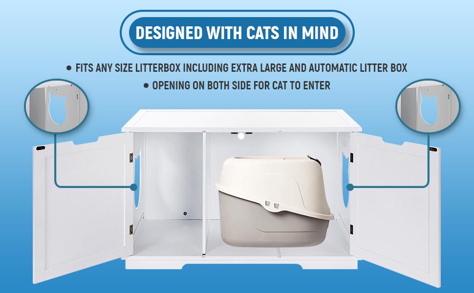 X-Large Cat Washroom Bench Litter Box Enclosure | Litter Box Furniture