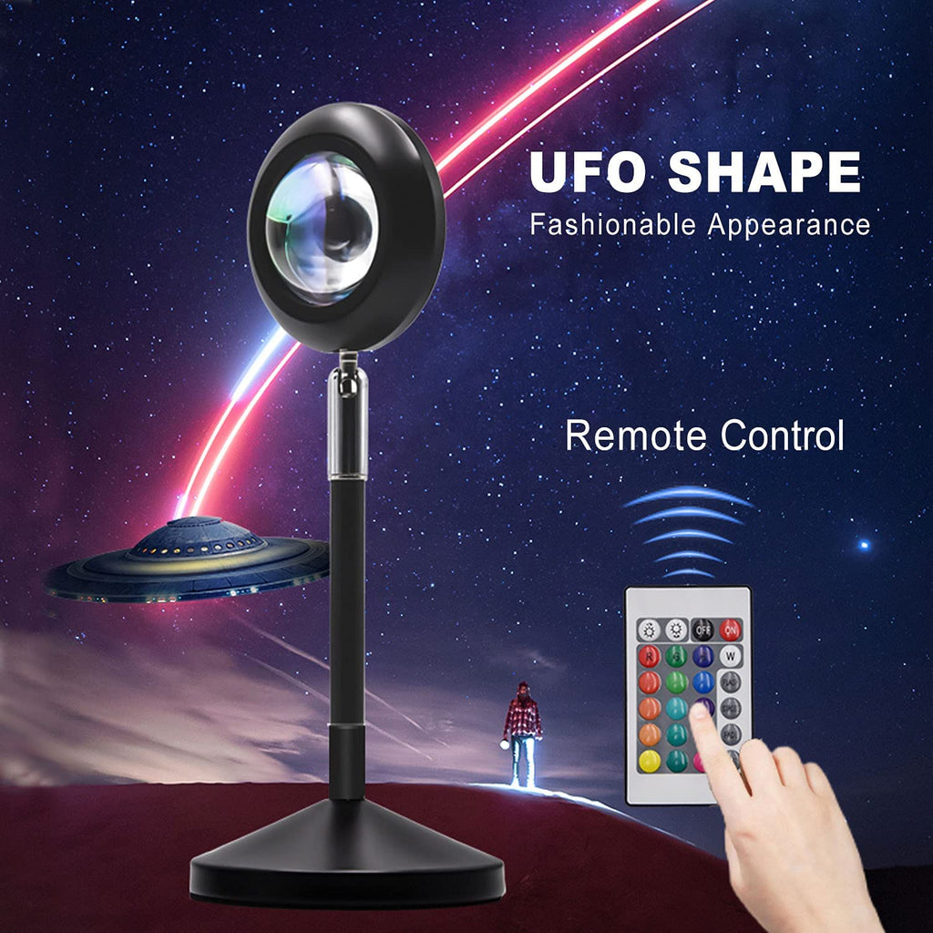 16-Color Sunset Projection Lamp | Remote Control Mood Lighting