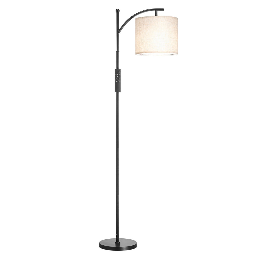 Modern Arc Floor Lamp with Adjustable Shade & Remote Control – Dimmable LED Standing Lamp for Living Room, Bedroom, or Office
